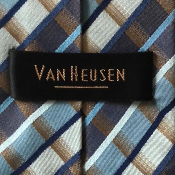 Men’s Van Heusen Formal Casual Handmade Silk Neck Tie - Picture 4 of 6